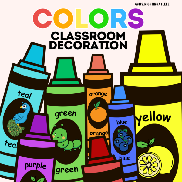 Crayon Color Posters – Vibrant Classroom Decor